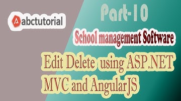SMS-10: Edit and Delete Section Information using Angular js | ASP.NET MVC | Jquery
