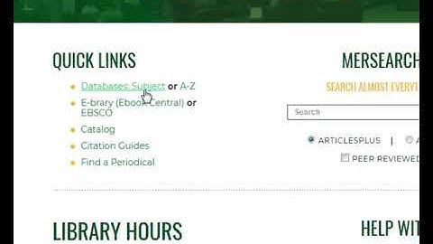 Accesing the MCCC Library Databases