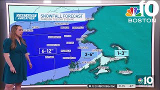 Forecast: Here's early look at possible snow total's through Tuesday night
