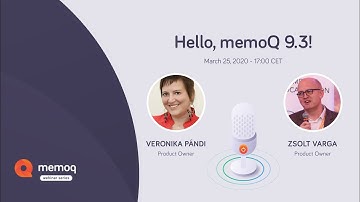 Hello, memoQ 9 3!