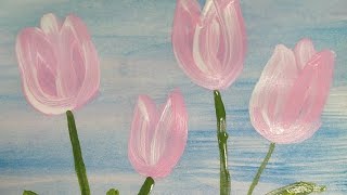 tulip flower painting #tulip #drawingtutorial #art