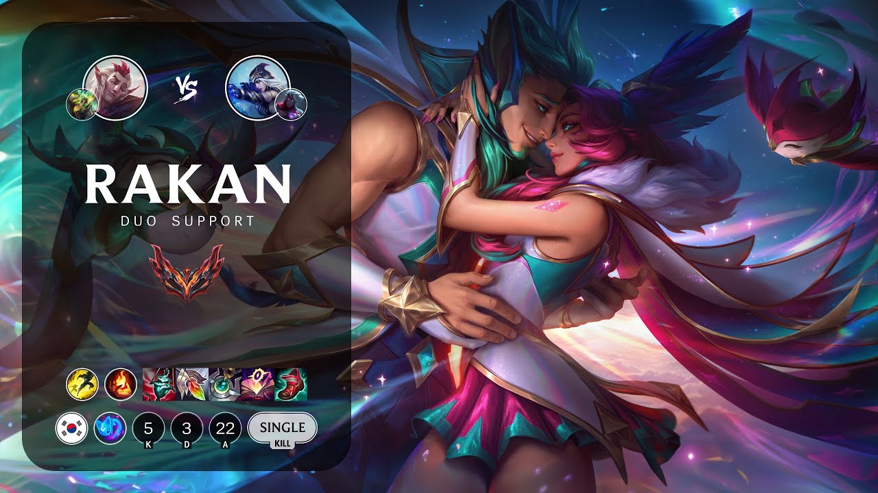 Rakan Support vs Ashe - KR Grandmaster Patch 14.6