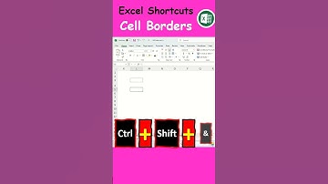 Excel Keyboard Shortcut to Apply Cell Borders | Excel Keyboard Shortcut to Remove Cell Borders