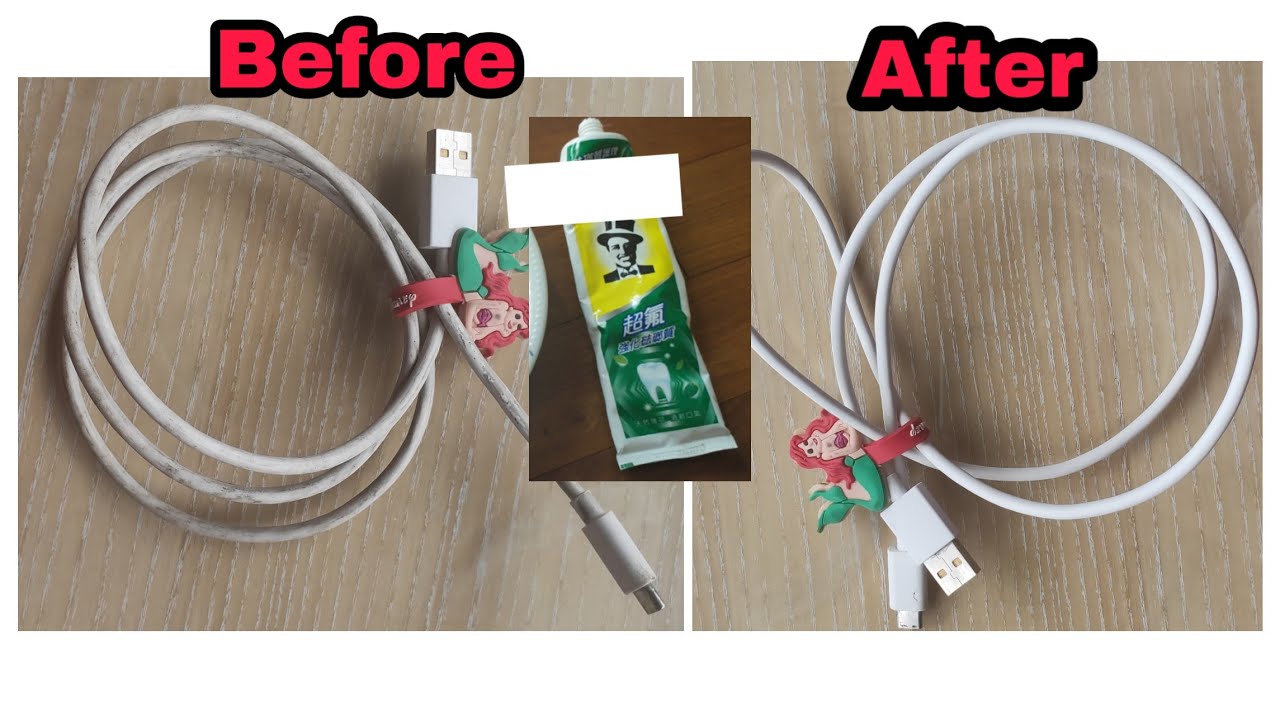 cara membersihkan kabel charger