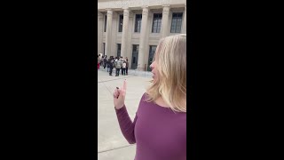 Protestors support during court hearing