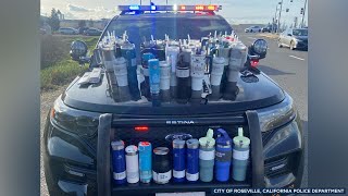 Woman arrested after $2,500 in stolen Stanley cups found in her ca