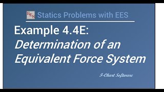 Example 4.4 Determination of an Equivalent Force System