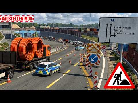 ETS2 Baustelle Hamburger Elbtunnel - Baustellen Mod [3163] EURO TRUCK SIMULATOR 2
