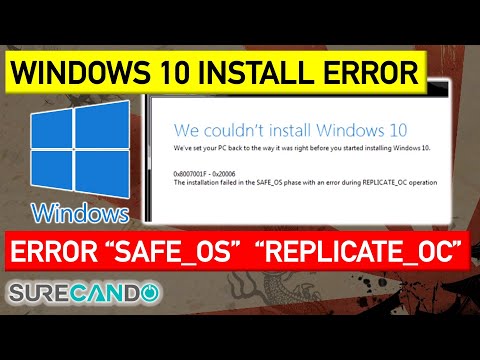 Video: Sådan Løses Windows 10-installation Mislykkedes I SAFE_OS Under Operation REPLICATE_OC