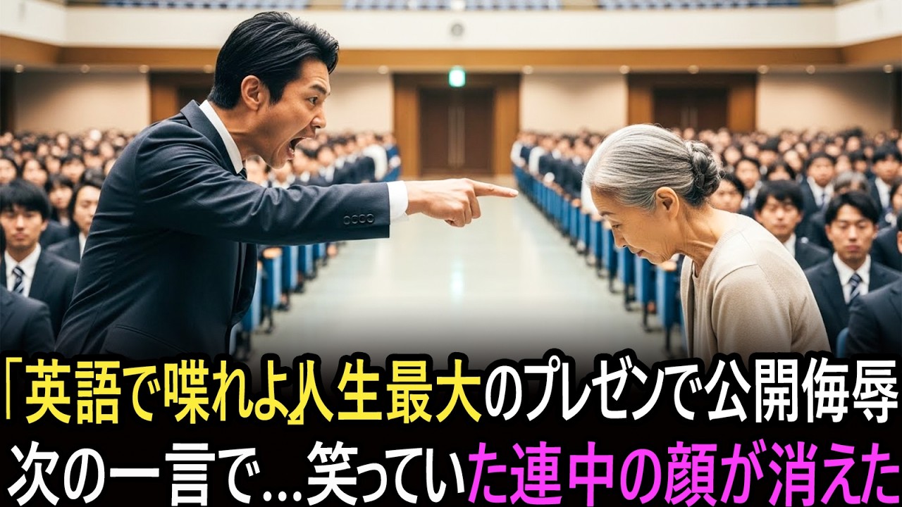 「英語で何か言ってみる？」大阪本社プレゼンで強要された公開侮辱の72歳庶務係…たった一言で海外役員と会場を黙らせた