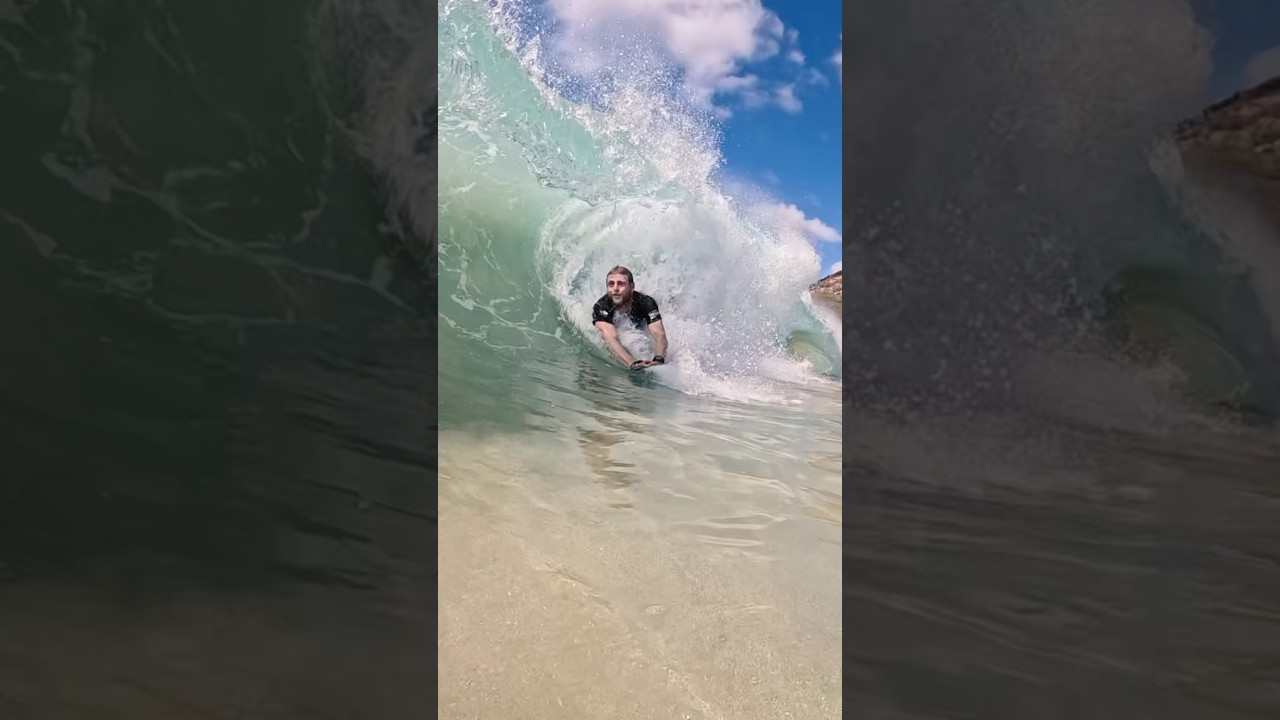 Stoked to line up this hand-plane/bodysurfing clip with Austin 