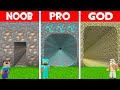 WHO BUILD BIGGEST ORE TUNNEL BETTER NOOB vs PRO vs GOD in Minecraft? DEEPEST TUNNEL!