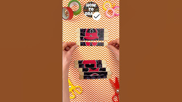 Try to Solve Paper Craft Impossible Puzzle with Pink Soldier #squidgame #papercraft #diy #puzzle