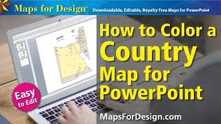How to Color a World Country Map for Making a Sales Presentation Map Egypt