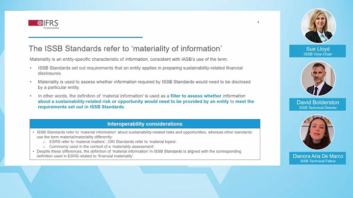 Webcast 2: The definition of material information and its application in ISSB Standards