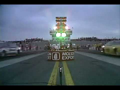 1990 NHRA Pro Stock Final Le Grandnational Molson Darrell Alderman vs Jerry Eckman