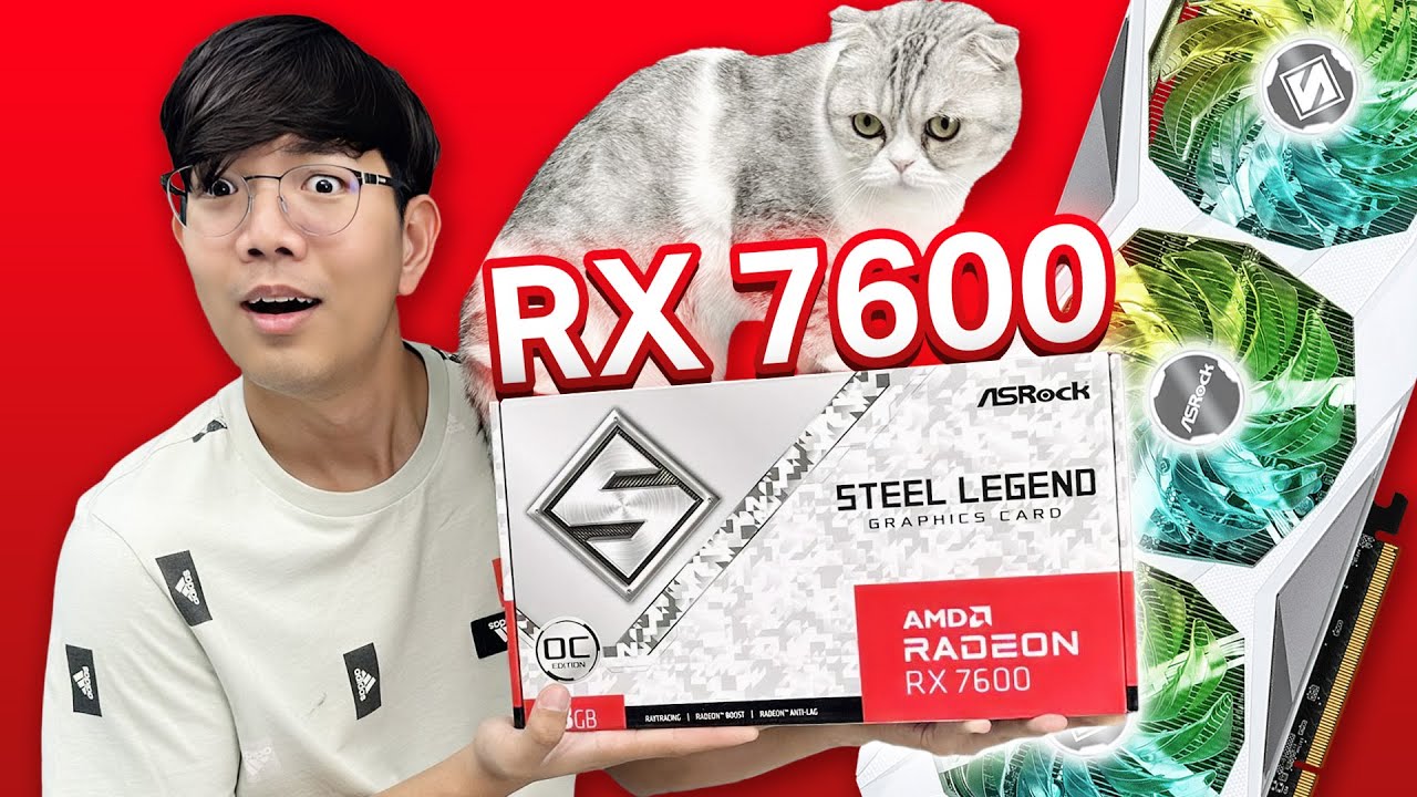 รีวิว ASRock RX 7600 Steel Legend การ์ดจอสุดคุ้ม สีขาว สวยมากก