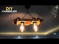 30 TL'YE HALATLI AHŞAP RUSTİK AVİZE YAPIMI / KENDİN YAP / Making a wooden chandelier / DIY