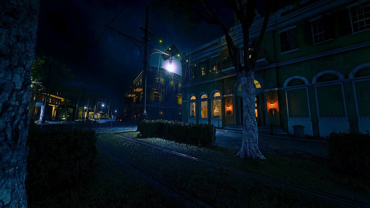 Victorian city ambience - Night rain - Old town - YouTube