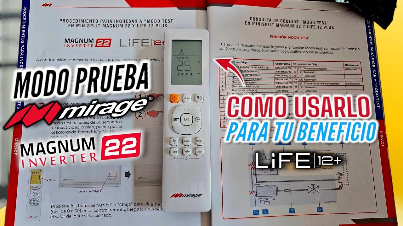 MODO TEST | Mirage LIFE12+ & Magnum 22 | COMO INGRESAR, COMO USARLO