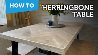 How to make a herringbone table