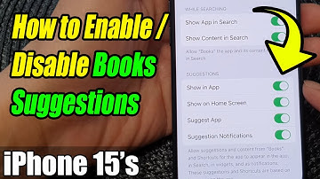 iPhone 15/15 Pro Max: How to Enable/Disable Books Suggestions