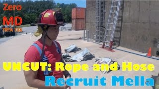 Hose and Rope Bail Training at Virginia Beach Fire Academy | UNCUT POV