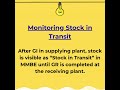 #shorts | SAP MM | STO | Monitoring Stock in Transit