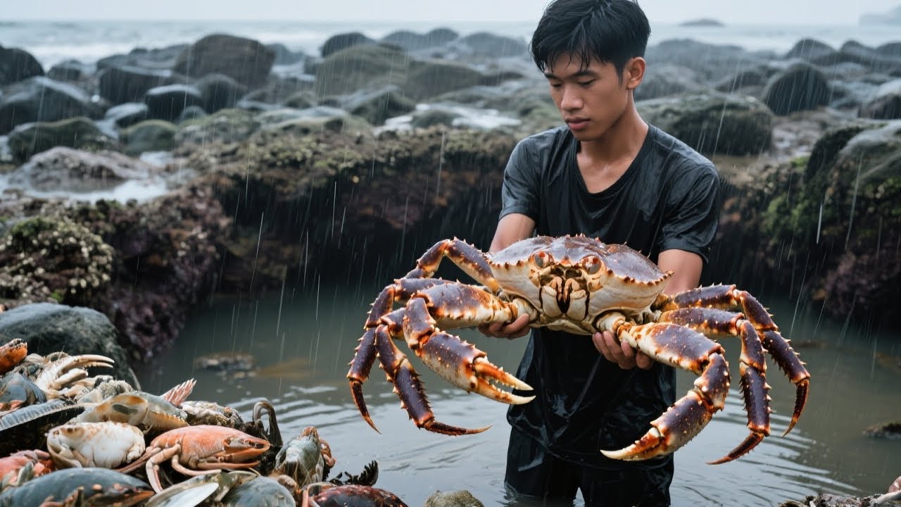 新鲜猪肝打窝盘大坑，下一秒猛货上不停，米级巨鱼太刺激【阿甘阿甘大海抽干】