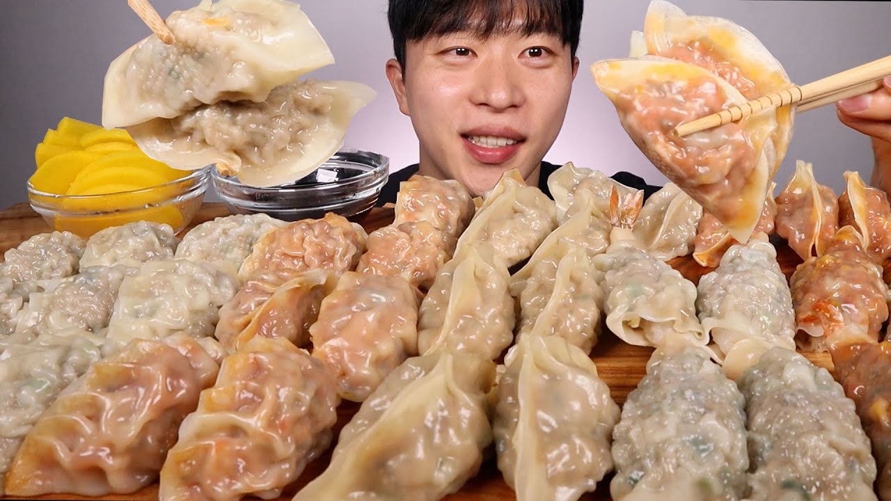 장호덕 손만두..🥟 고기만두 김치만두 갈비만두 새우만두 새우김치만두 아주매운만두 먹방!! ASMR MUKBANG DUMPLING EATING SHOW