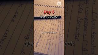 Day 6 of Daily Coding | #coding #programming #tech #javascript #webdesign #webdevelopment |