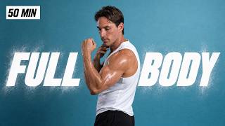 50 Min Full Body Workout - Strength & Cardio For Fat Loss (No Equipment + No Jumping)