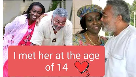 l met my wife at the age of 14 " Jerry John Rawlings