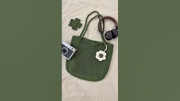 Crochet a mesh tote bag 🍀
