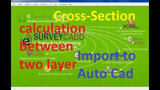 e survey cadd volume calculation by two layer with cross section screenshot 4