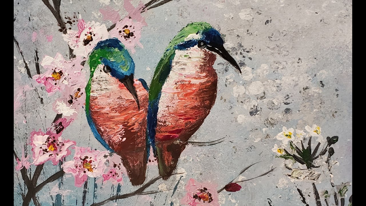 Kingfisher Palette Knife Step-By-Step Acrylic Painting