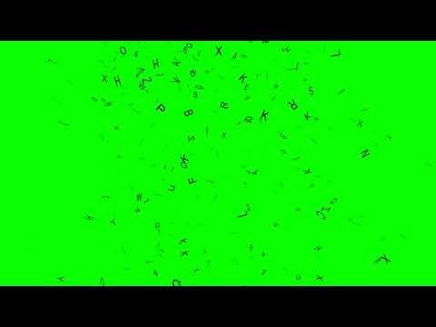 Letters Particles Falling   Free Green Screen Animation