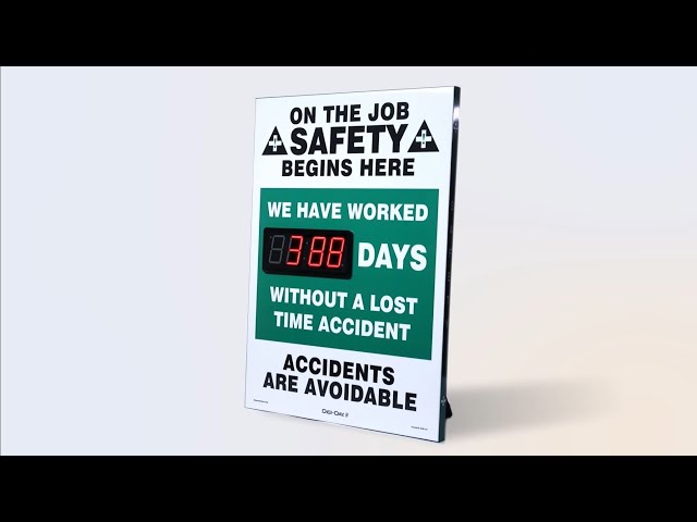 Digi-Day® Safety Scoreboard from Compliance Signs