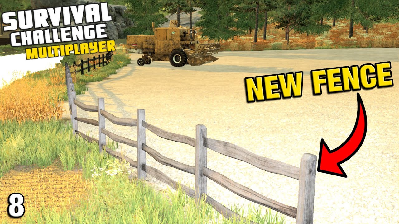 Fs22 Help PUTTING UP A FENCE TO HELP STOP SWIMMING TRACTORS Survival Challenge ...