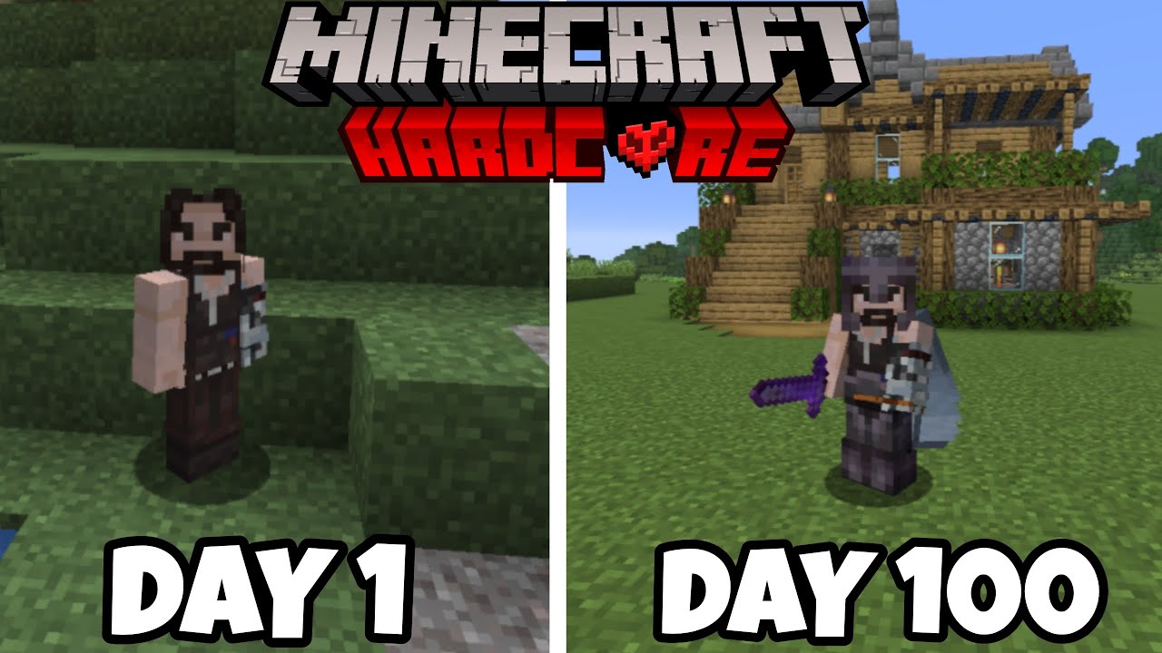 100 დღე Minecraft Hardcore-ში