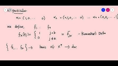 Functional Analysis Module II Class 13 Basis and Dimension of Dual Space