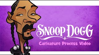 Snoop Dogg Caricature art drawing process tutorial