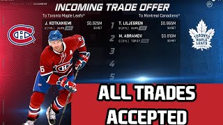 Accepting ALL Trades NHL 21 Franchise Challenge &quot;Montreal Canadiens 11/30 GLITCH!&quot;