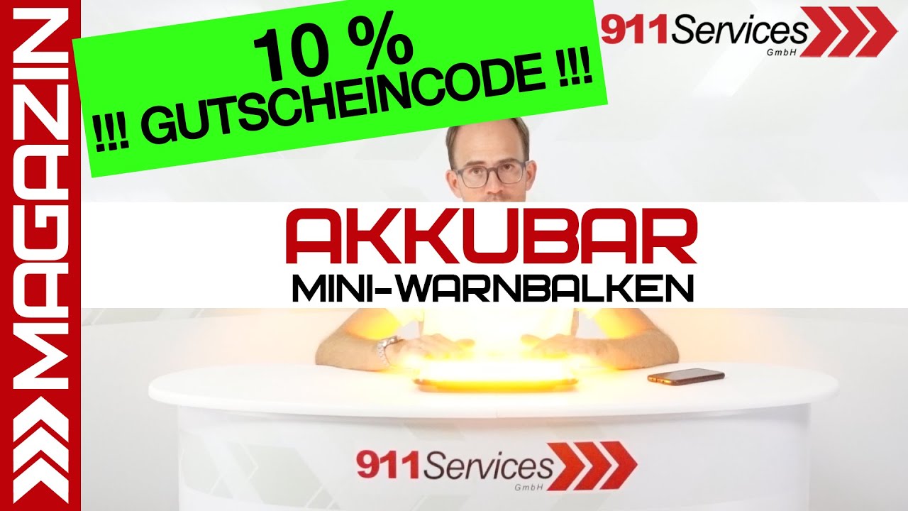 AKKUBAR, LED Akku-Warnbalken kaufen, Online Shop, 911Services GmbH