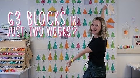 Sewing 63 quilt blocks + little mister VLOG - Tree Tree House quilt Part 3