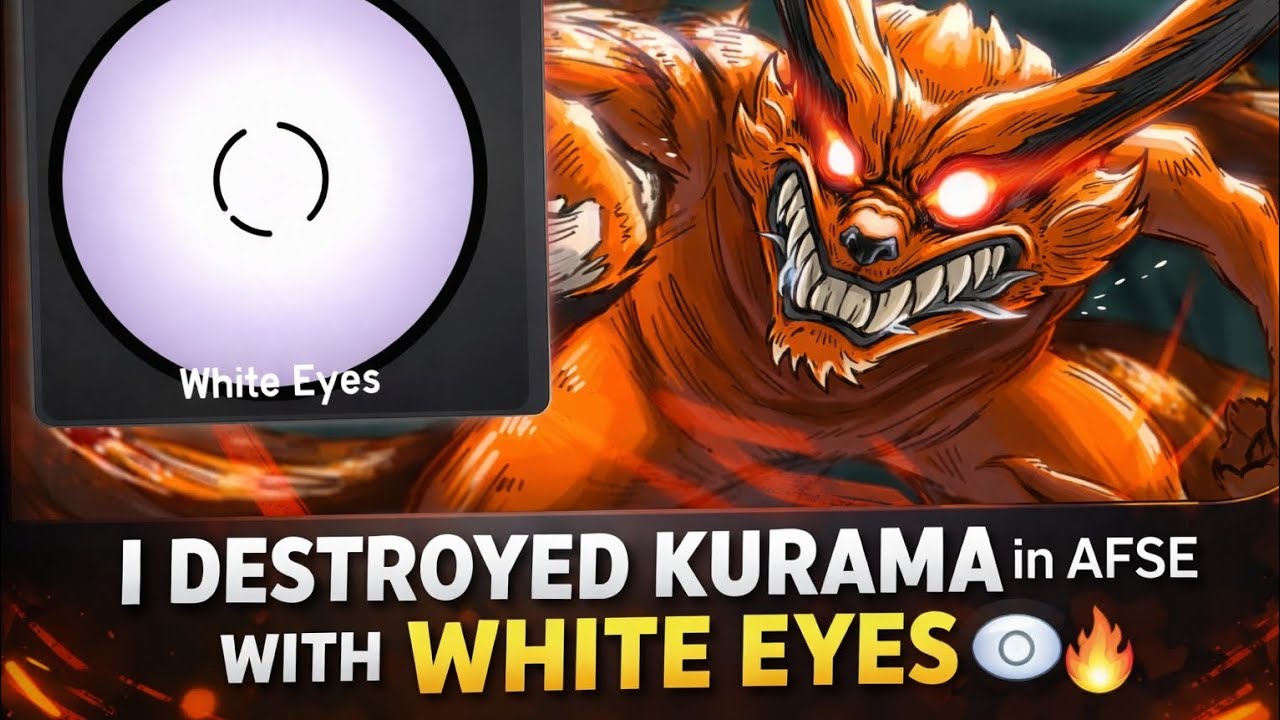 I Beat Kurama in AFSE Using ONLY White Eyes 😱👁️ (OP?)