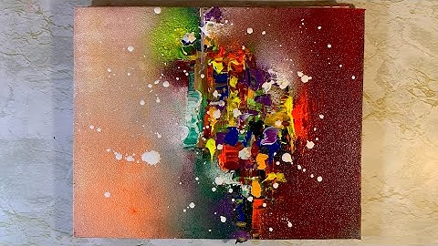 Colorful Abstract Painting In Acrylics | Relaxing ASMR Art | Rapid Real Sounds