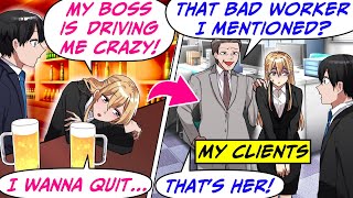 The Lady Who's Always Complaining at the Bar Is Our Client's Troublesome Employee[RomCom Manga Dub]