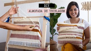 DIY | ALMOFADA DE TECELAGEM - Tutorial de Tecelagem para Iniciantes usando um Tear Manual!