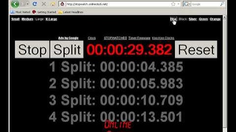 Online Stopwatch - Stopwatch.OnlineClock.net